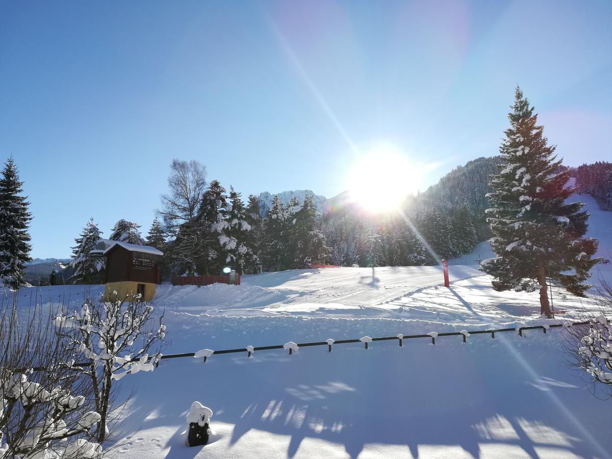 Romantic Chalet-Style Flat With Mountain View Torgon ภายนอก รูปภาพ